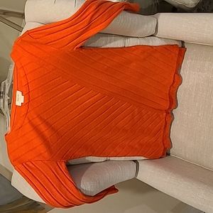 Anthropologie tunic top, orange, size S
